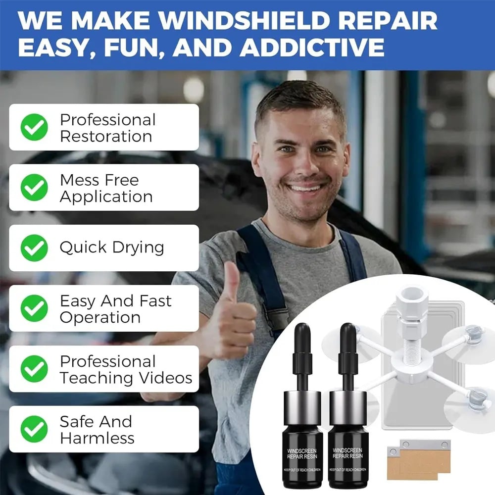 Nano Glass Crack Repair Liquid Quick Windshield Repair for Chips and Cracks