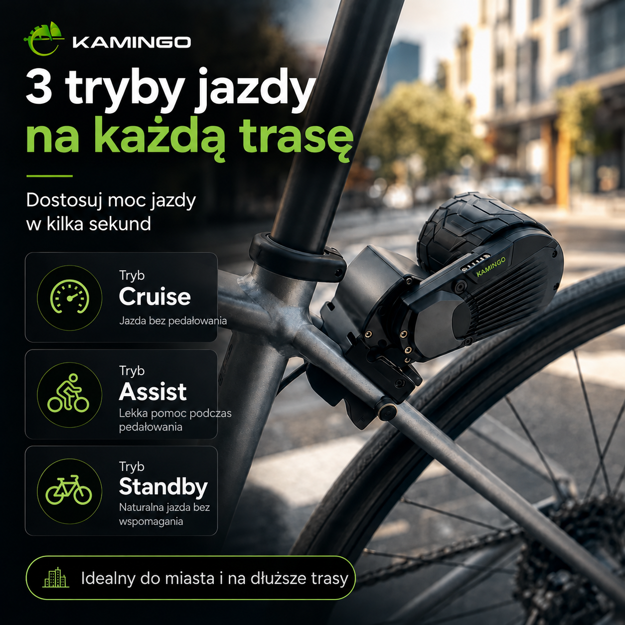 ⚡ Zamień swój rower w e-bike o mocy 750 W w zaledwie kilka sekund! 🚲🔋 Z zestawem Kamingo odkryjesz nową jakość jazdy — witaj w świecie Bikebot Life! 🌍✨