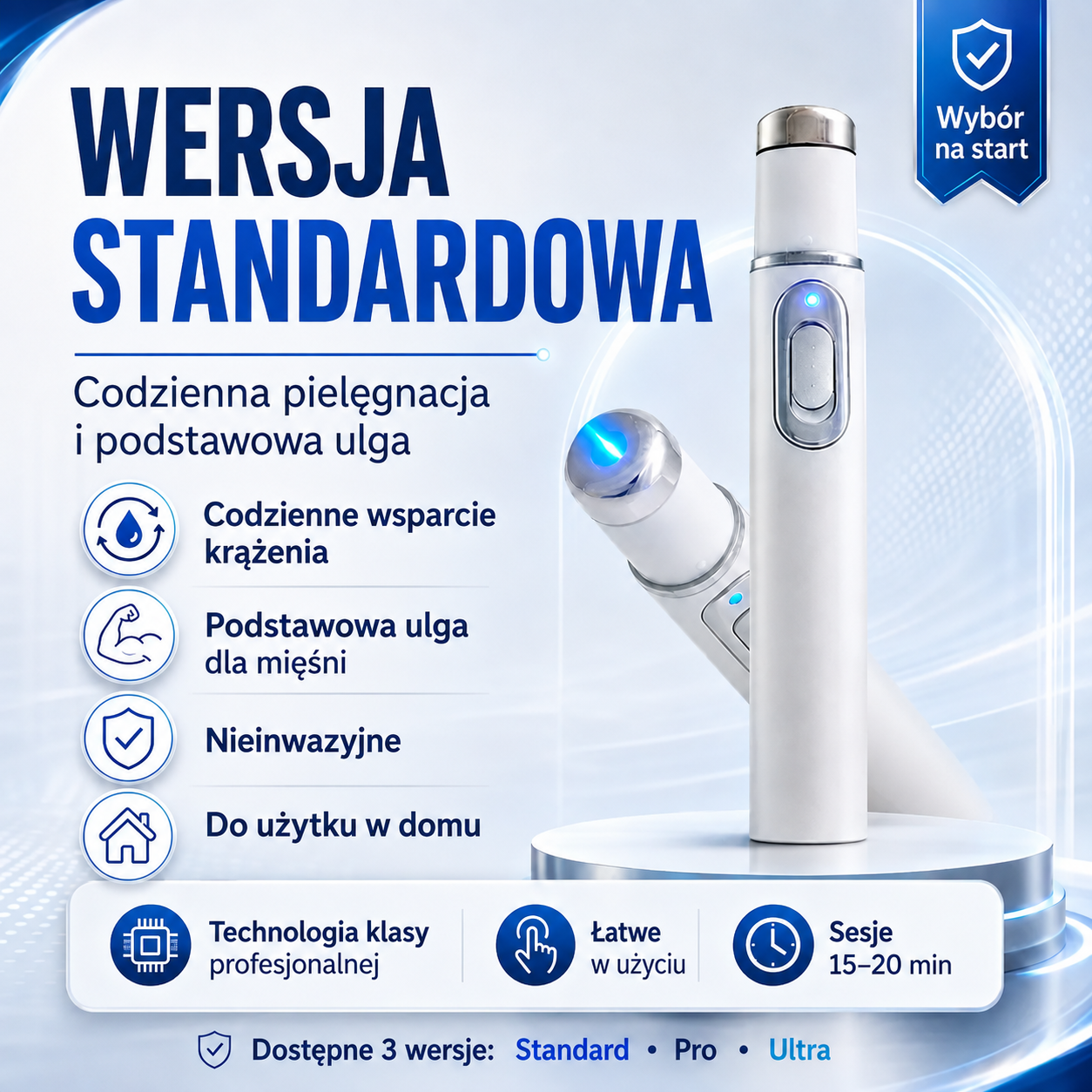 ⚡ Zaawansowana terapia falą uderzeniową wspiera męską sprawność 💪 i pomaga łagodzić ból mięśni, stawów oraz ścięgien 🦵