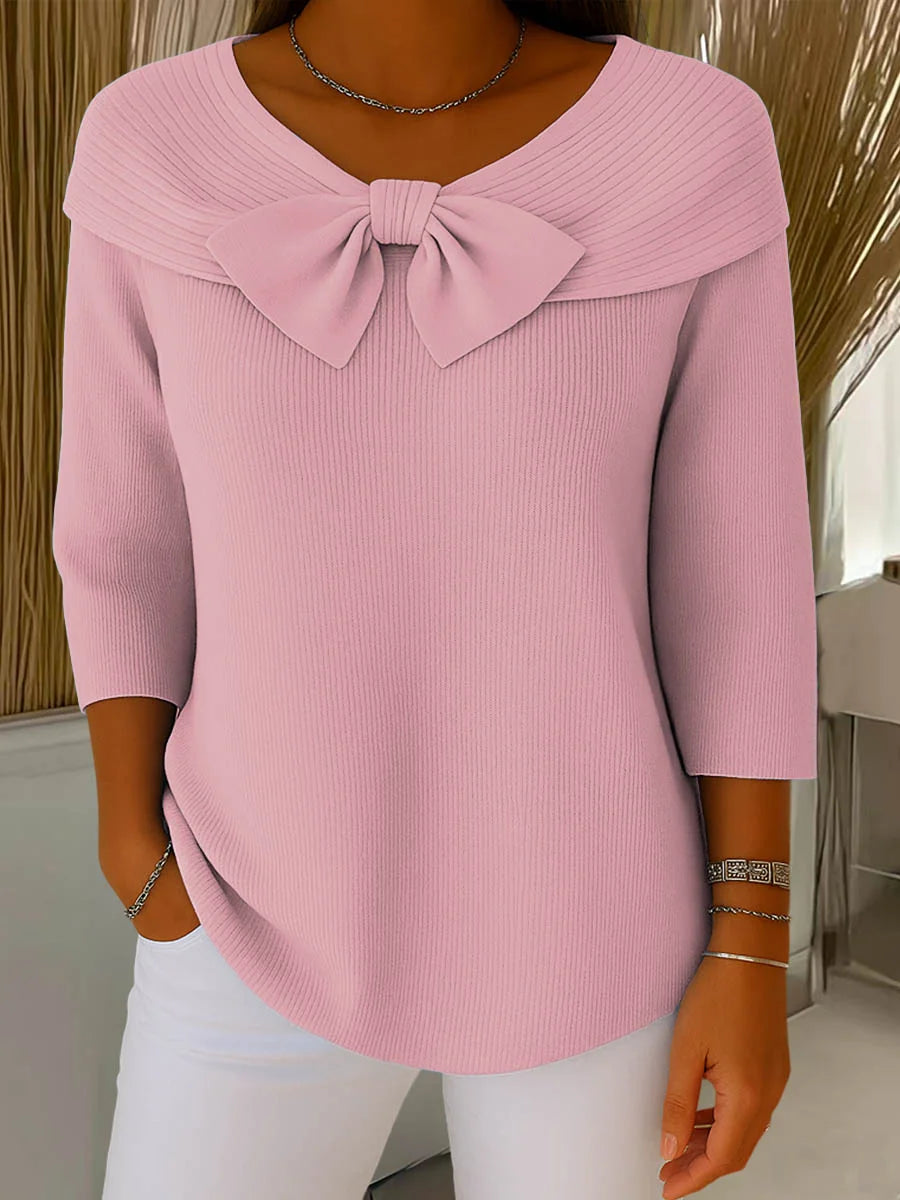 Women’s Casual Bow Knit Pullover