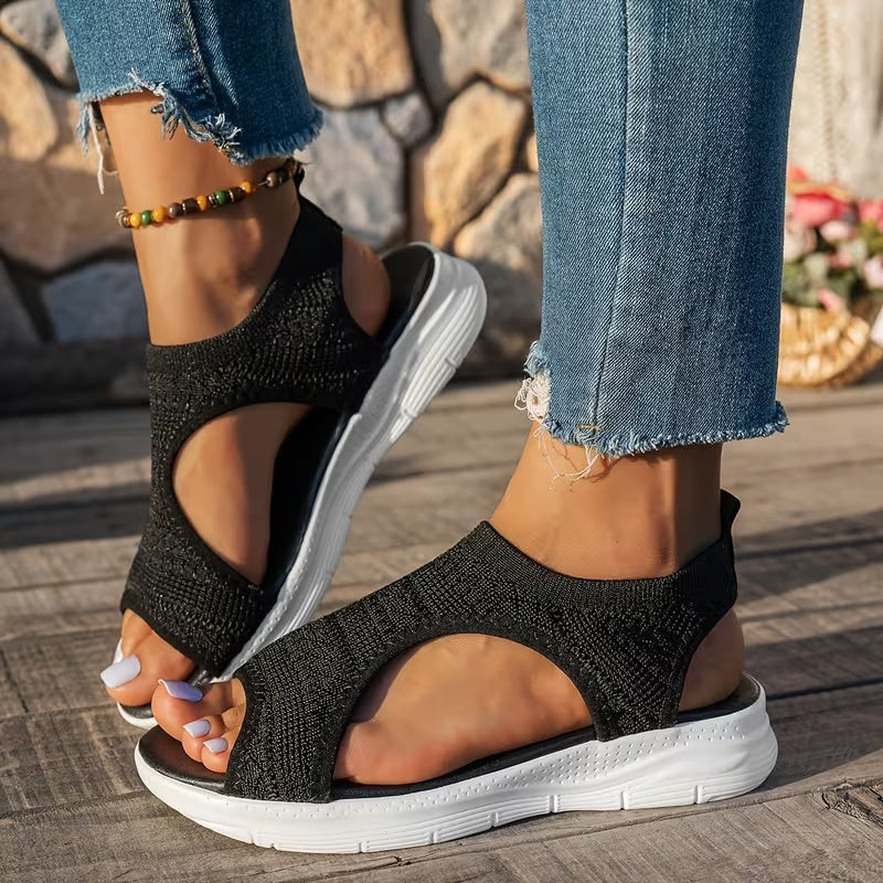 Women's Open-Toe Orthopedic Wedge Sandals – Lightweight, Breathable & Joint-Friendly