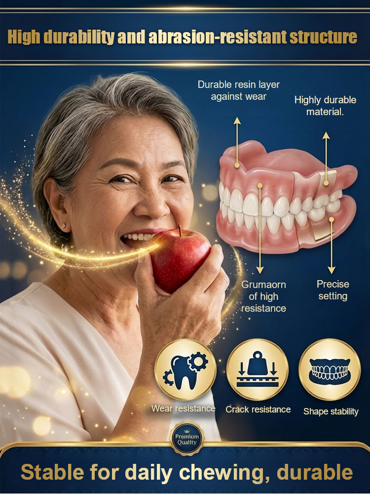 【💯Awarded the highest food-grade safety certification!💯】🔥Ultra-Secure Medical-Grade Full Dentures🔥👍Restore Your Perfect Smile, 98.9% positive reviews, 99% repurchase rate!👍