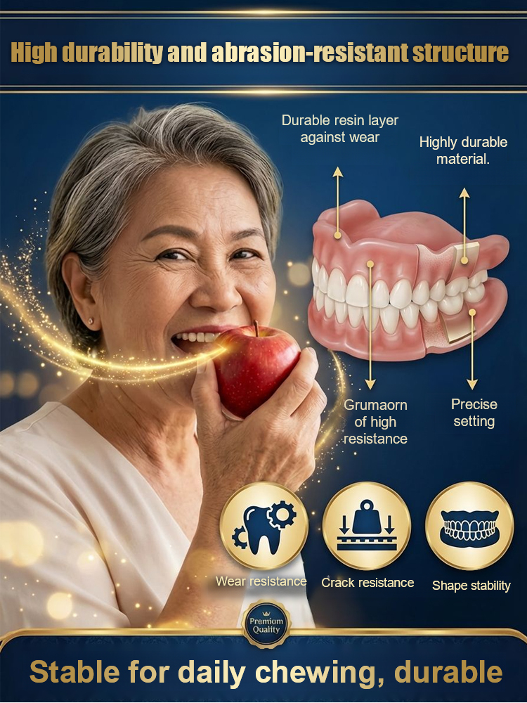 【💯Awarded the highest food-grade safety certification!💯】🔥Ultra-Secure Medical-Grade Full Dentures🔥👍Restore Your Perfect Smile, 98.9% positive reviews, 99% repurchase rate!👍