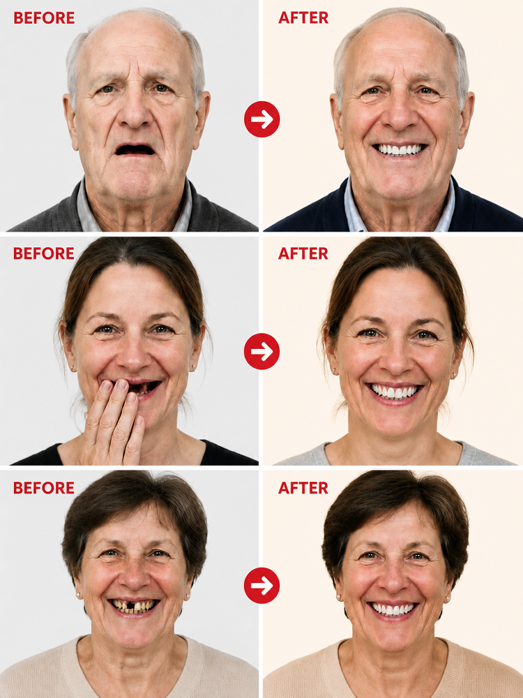 Comfortable and realistic full-mouth dental braces