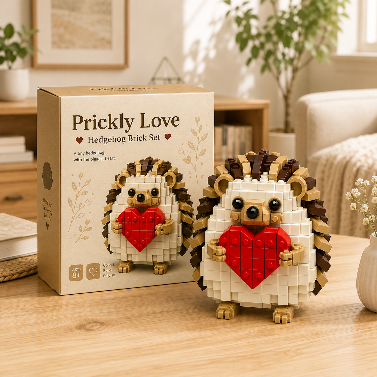 Prickly Love Hedgehog Brick Set 🦔❤️ | A Cute Gift That Lasts Forever 