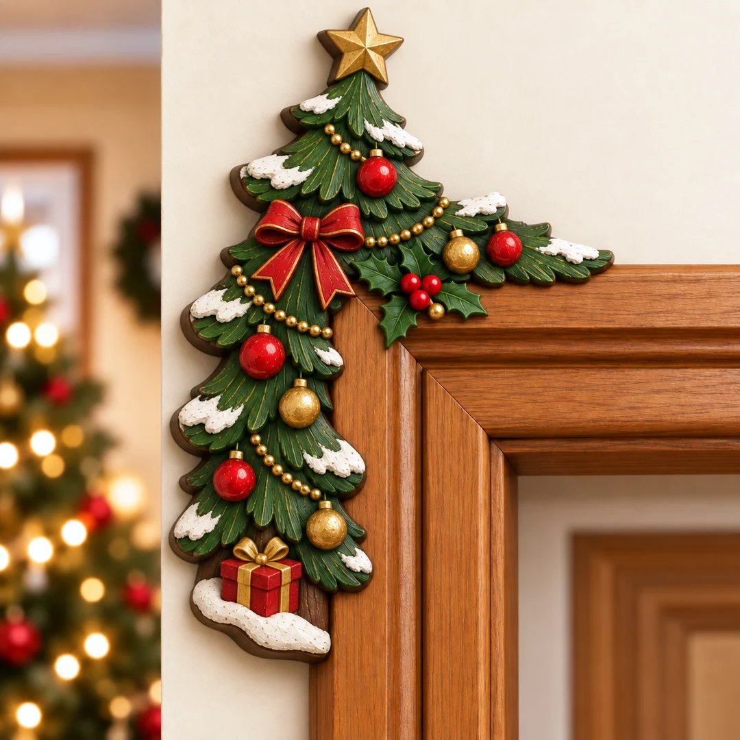 Christmas Peekaboo Door Frame Corner Decor – Christmas Character Decoration🎅