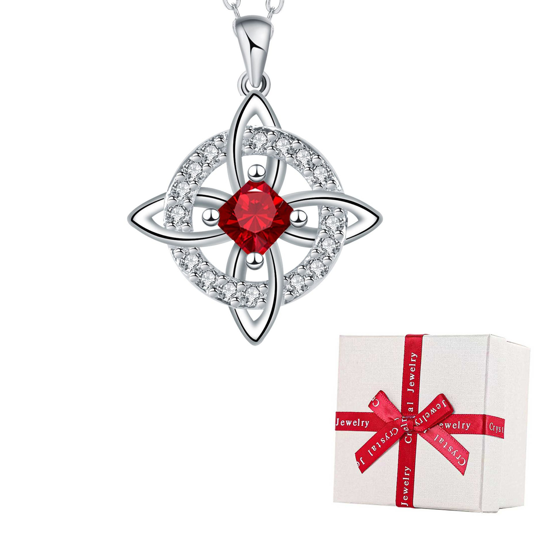 🔥Last Day 49% OFF - Witch knot necklace with mystic birthstone – Natural crystal 🔮💞 Protect your loved ones
