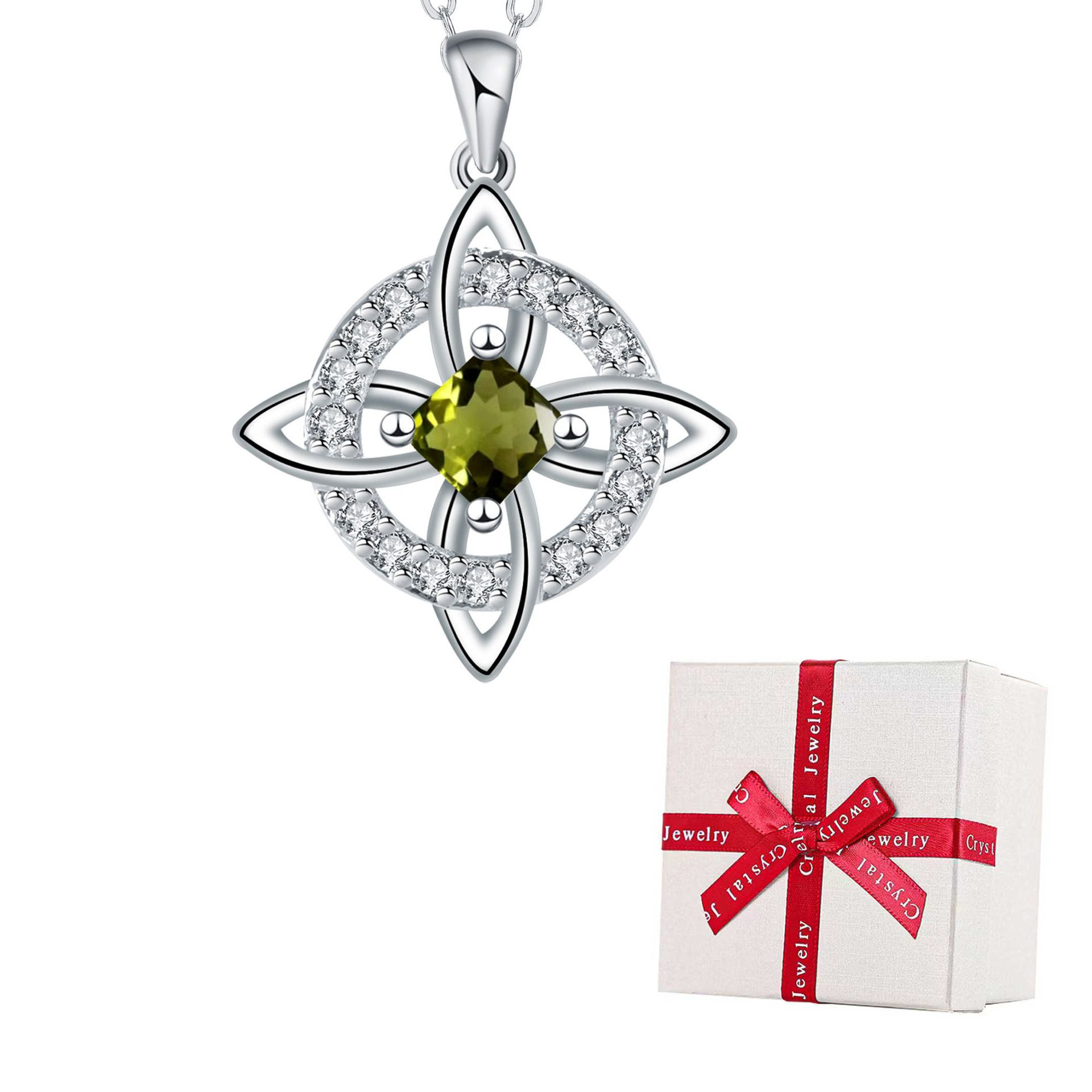 🔥Last Day 49% OFF - Witch knot necklace with mystic birthstone – Natural crystal 🔮💞 Protect your loved ones