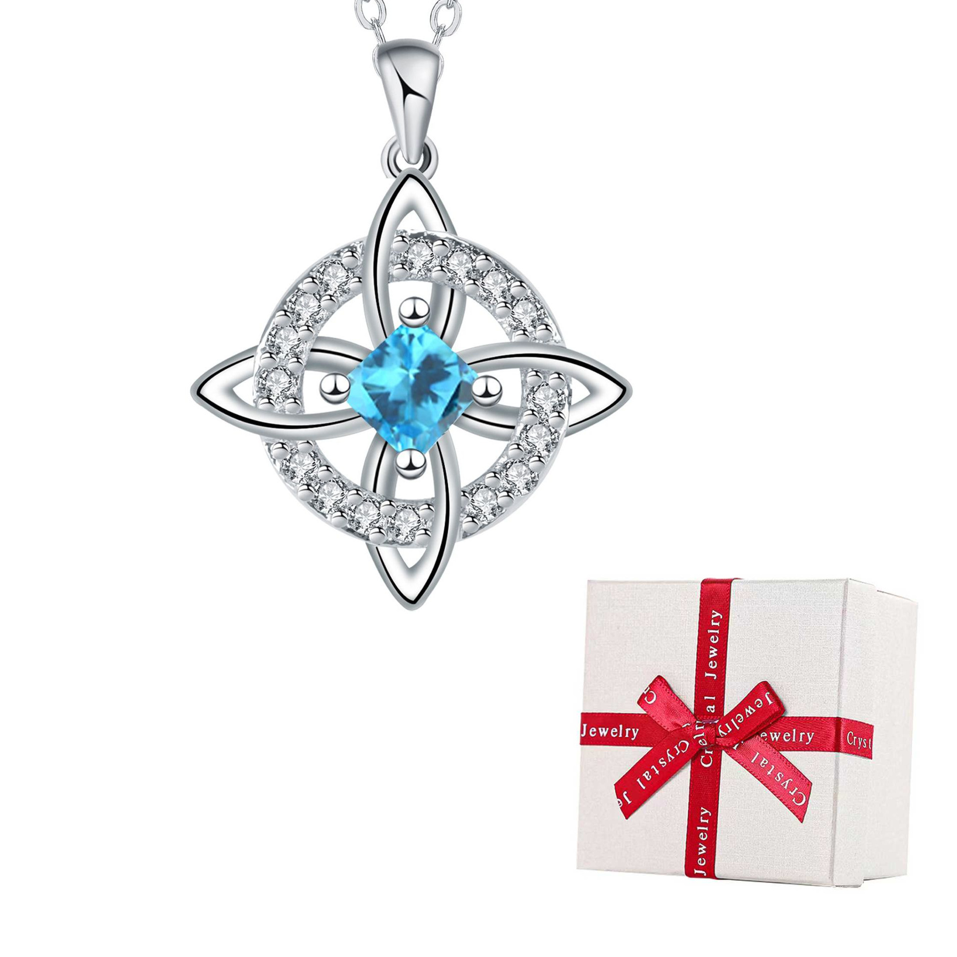 🔥Last Day 49% OFF - Witch knot necklace with mystic birthstone – Natural crystal 🔮💞 Protect your loved ones