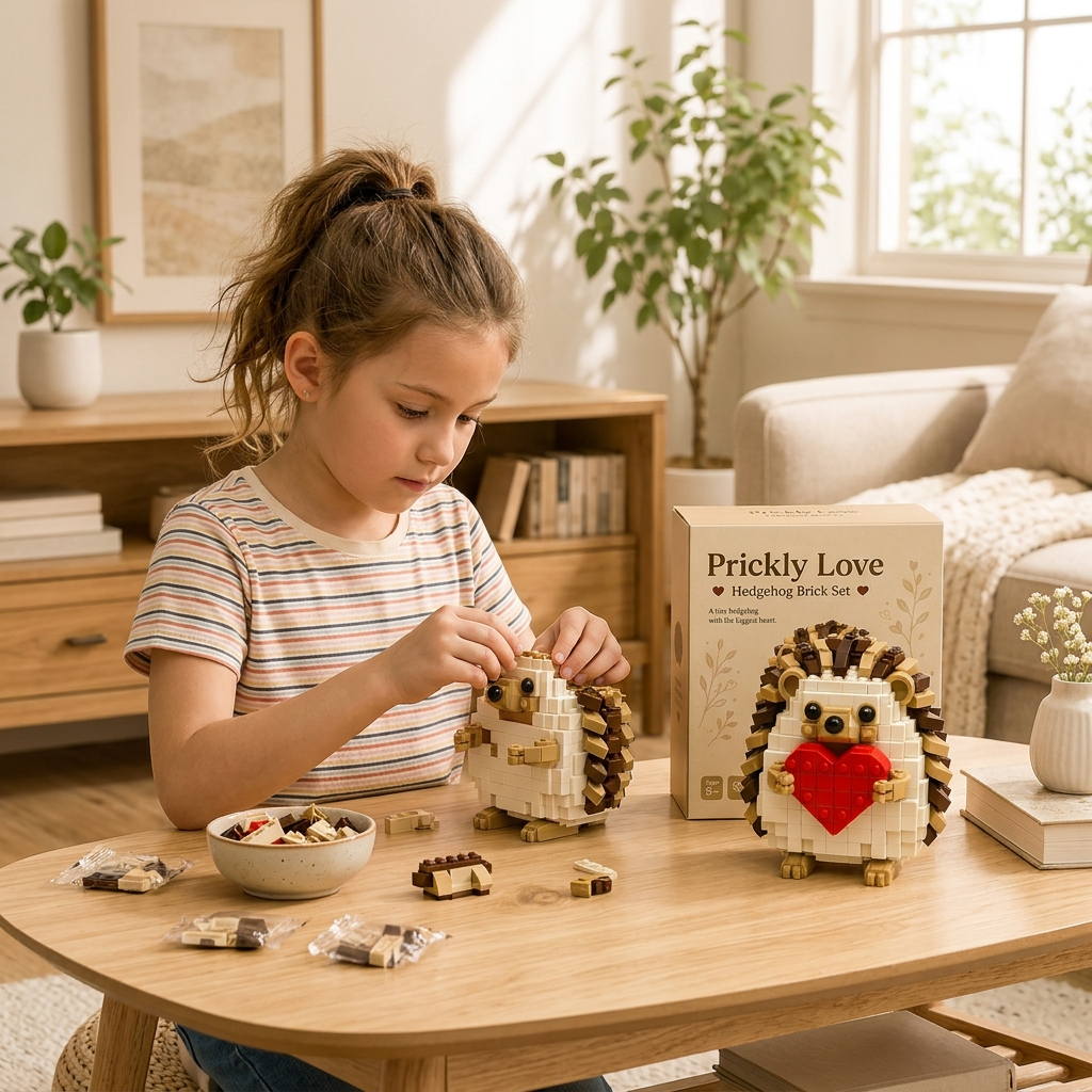 Prickly Love Hedgehog Brick Set 🦔❤️ | A Cute Gift That Lasts Forever 
