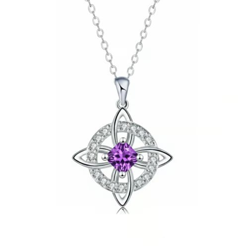 🔥Last Day 49% OFF - Witch knot necklace with mystic birthstone – Natural crystal 🔮💞 Protect your loved ones