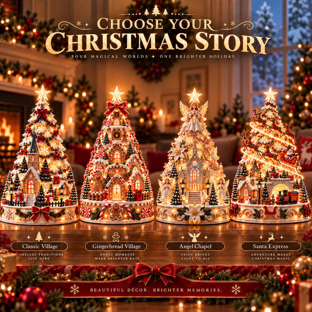 🏆 60,000+ Sold - 🎄 Christmas Village Lightscape Tree