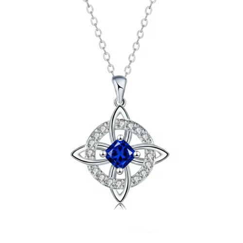 🔥Last Day 49% OFF - Witch knot necklace with mystic birthstone – Natural crystal 🔮💞 Protect your loved ones