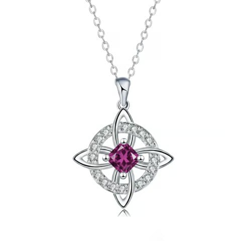 🔥Last Day 49% OFF - Witch knot necklace with mystic birthstone – Natural crystal 🔮💞 Protect your loved ones