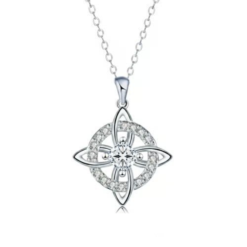 🔥Last Day 49% OFF - Witch knot necklace with mystic birthstone – Natural crystal 🔮💞 Protect your loved ones