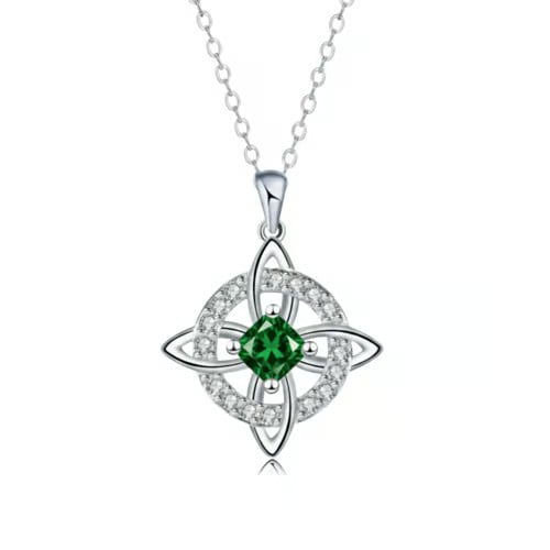 🔥Last Day 49% OFF - Witch knot necklace with mystic birthstone – Natural crystal 🔮💞 Protect your loved ones