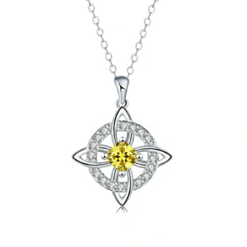 🔥Last Day 49% OFF - Witch knot necklace with mystic birthstone – Natural crystal 🔮💞 Protect your loved ones