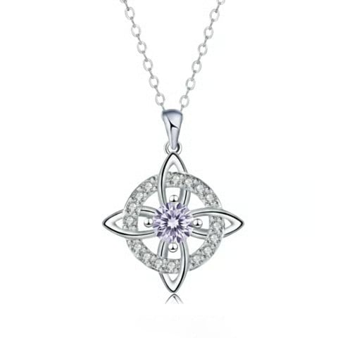 🔥Last Day 49% OFF - Witch knot necklace with mystic birthstone – Natural crystal 🔮💞 Protect your loved ones