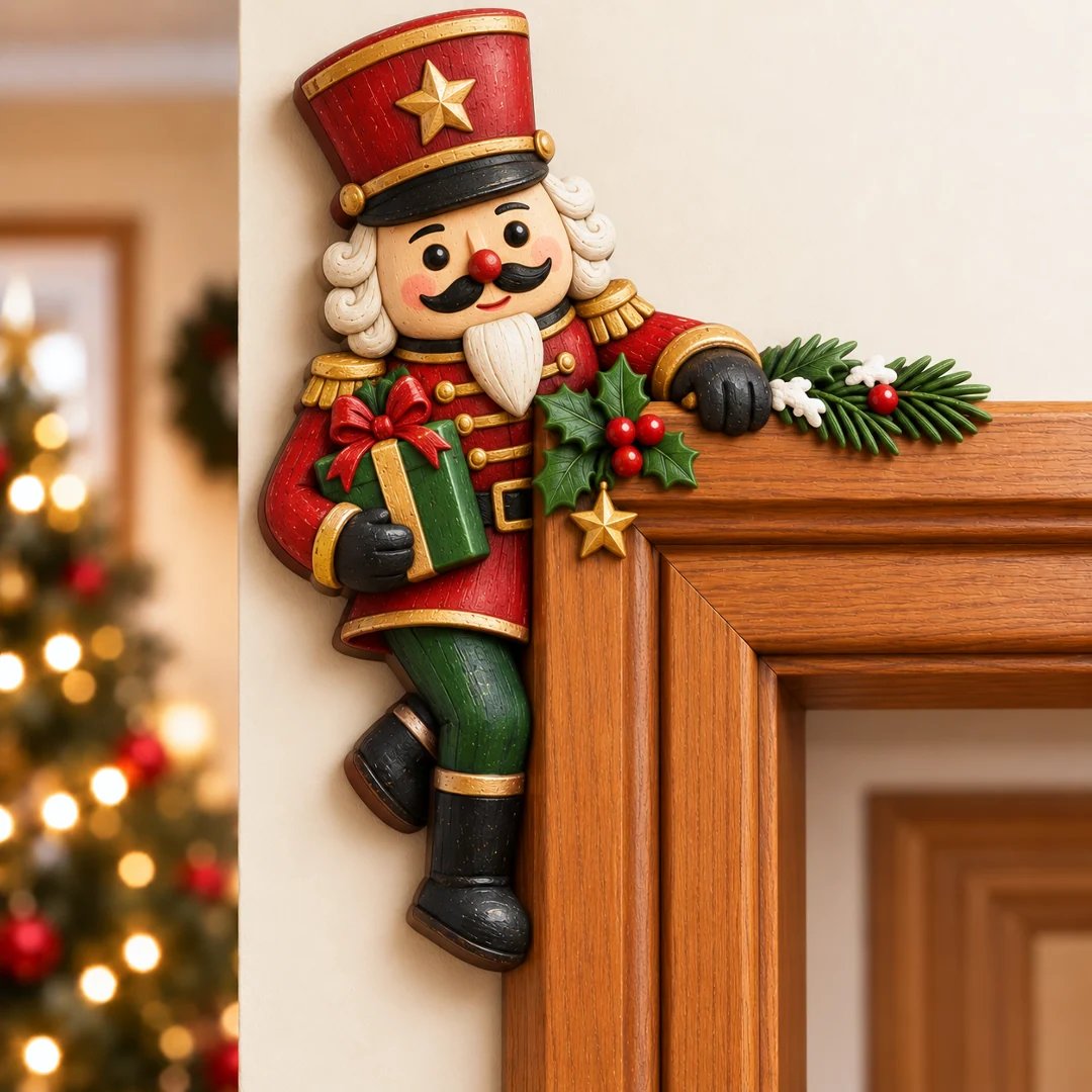 Christmas Peekaboo Door Frame Corner Decor – Christmas Character Decoration🎅