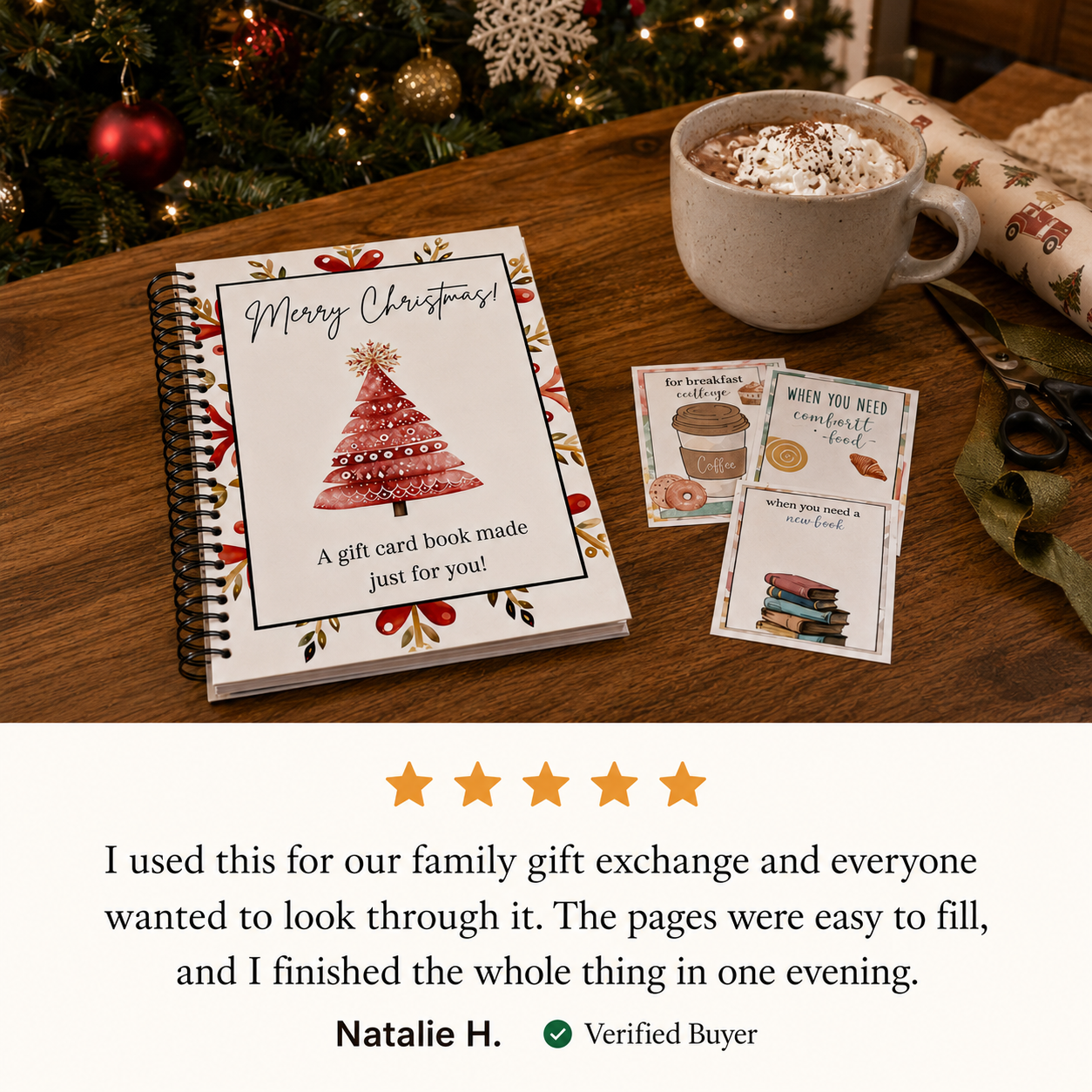 Christmas gift card book customer review