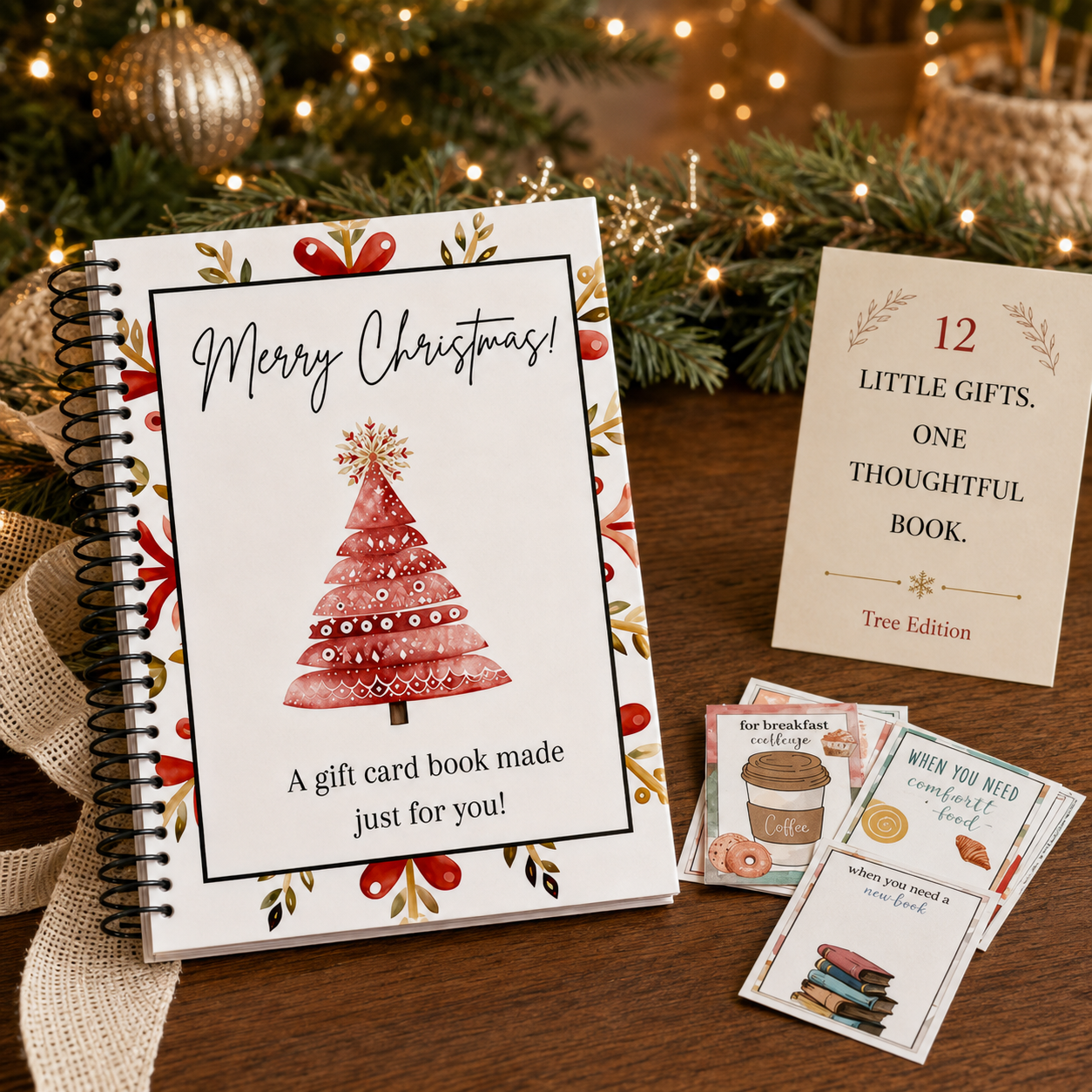 Gift card ideas for personalizing the Christmas book