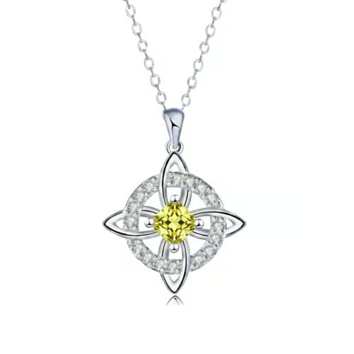 🔥Last Day 49% OFF - Witch knot necklace with mystic birthstone – Natural crystal 🔮💞 Protect your loved ones