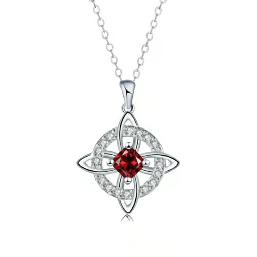 🔥Last Day 49% OFF - Witch knot necklace with mystic birthstone – Natural crystal 🔮💞 Protect your loved ones