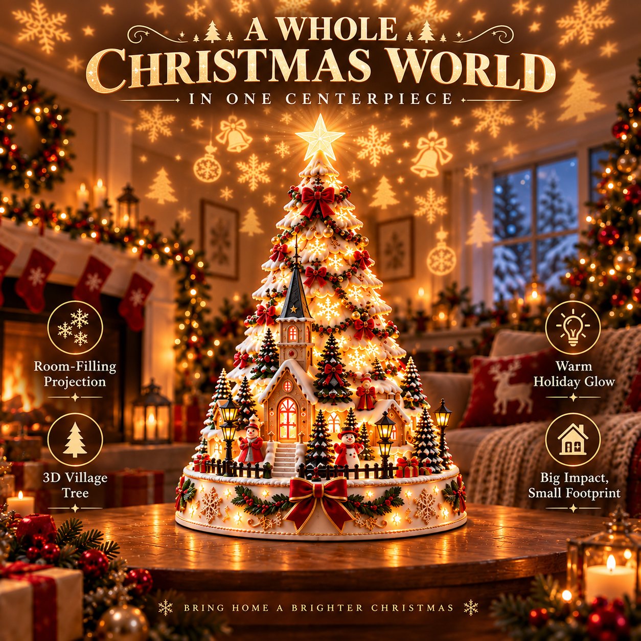 🏆 60,000+ Sold - 🎄 Christmas Village Lightscape Tree