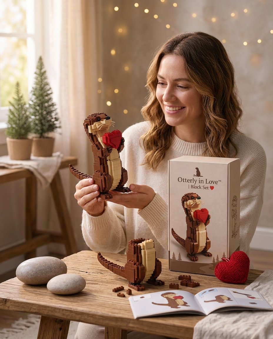 Otterly in Love 🦦❤️ | Cute Otter Building Set & Love Gift