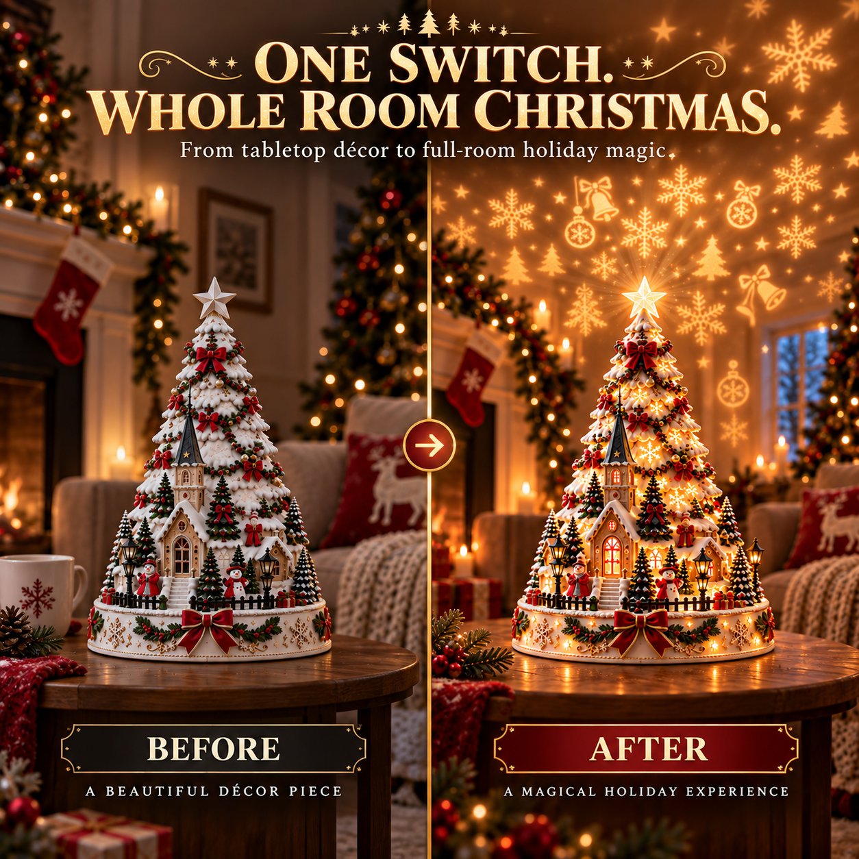🏆 60,000+ Sold - 🎄 Christmas Village Lightscape Tree