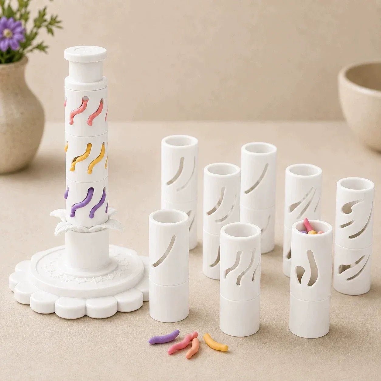 ⏳ Last Day 49% OFF – 🌸 Beginner-Friendly Clay Bloom Maker Set | Reusable 3D-Printed Flower Shaping Tool with Interchangeable Sleeves & 12/24-Color Modeling Clay Included ✨