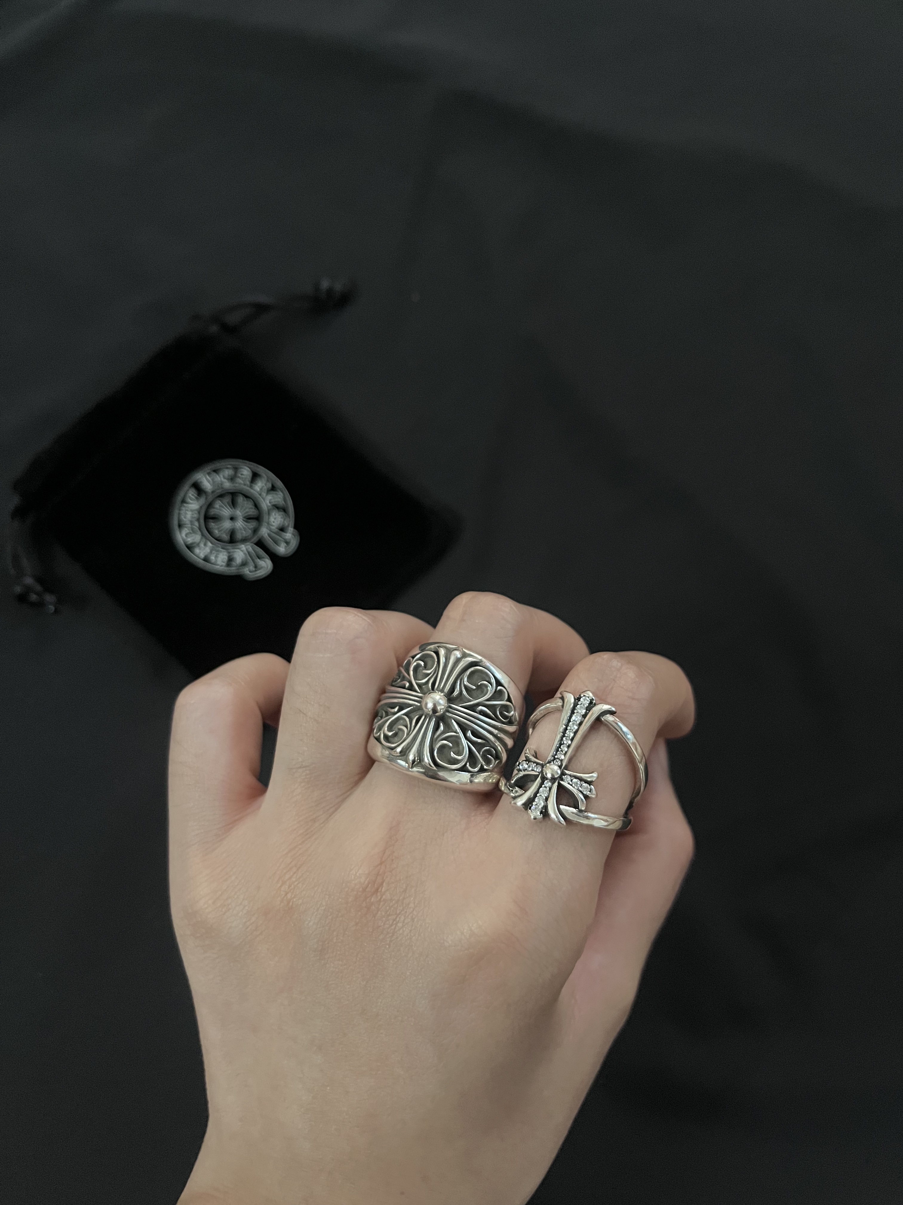 Enhypen Niki inspired chrome heart ring-Ni-Ki