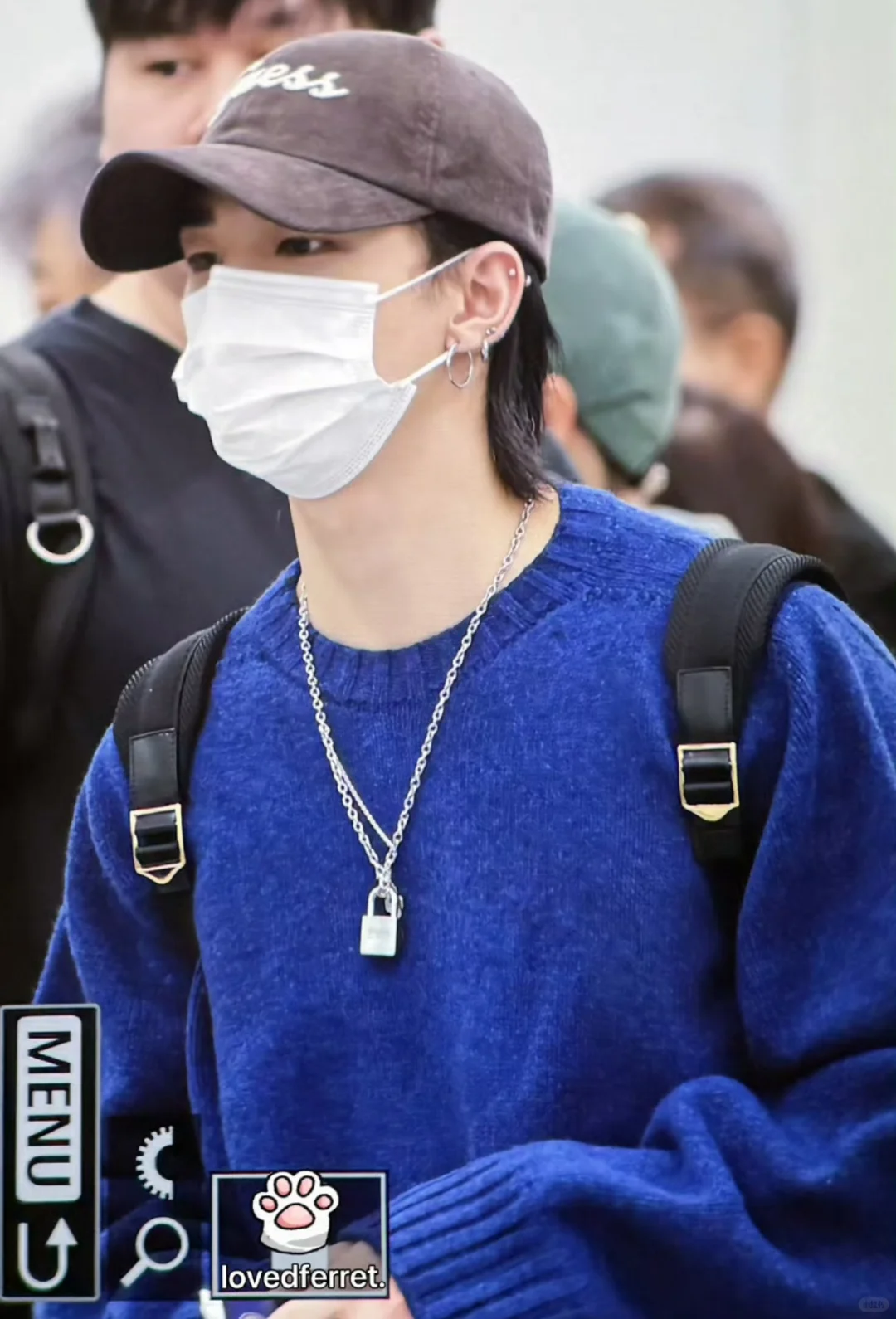 Straykids Hyunjin Inspired Initial Lock Pendant Necklace