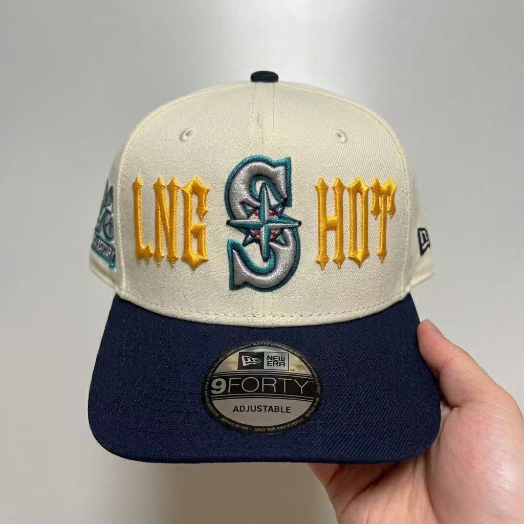 Cream& Navy Cap｜Embroidered Baseball Custom Cap Hat 