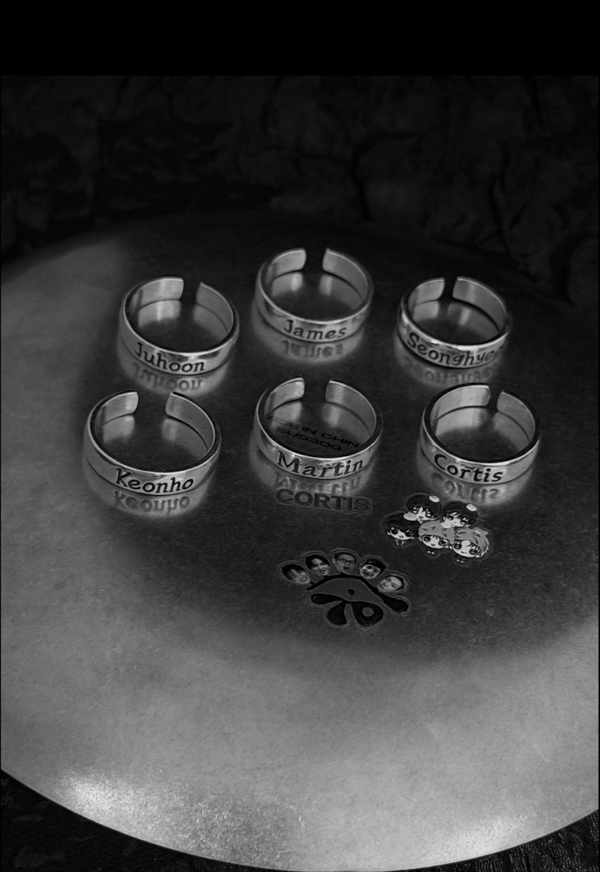 CORTIS Member Name Engraved Adjustable Ring
