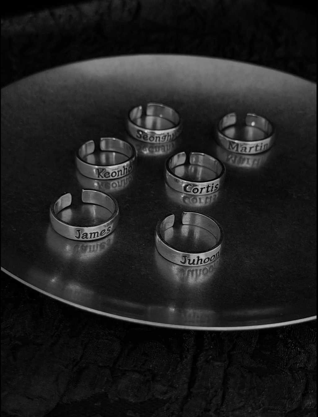CORTIS Member Name Engraved Adjustable Ring