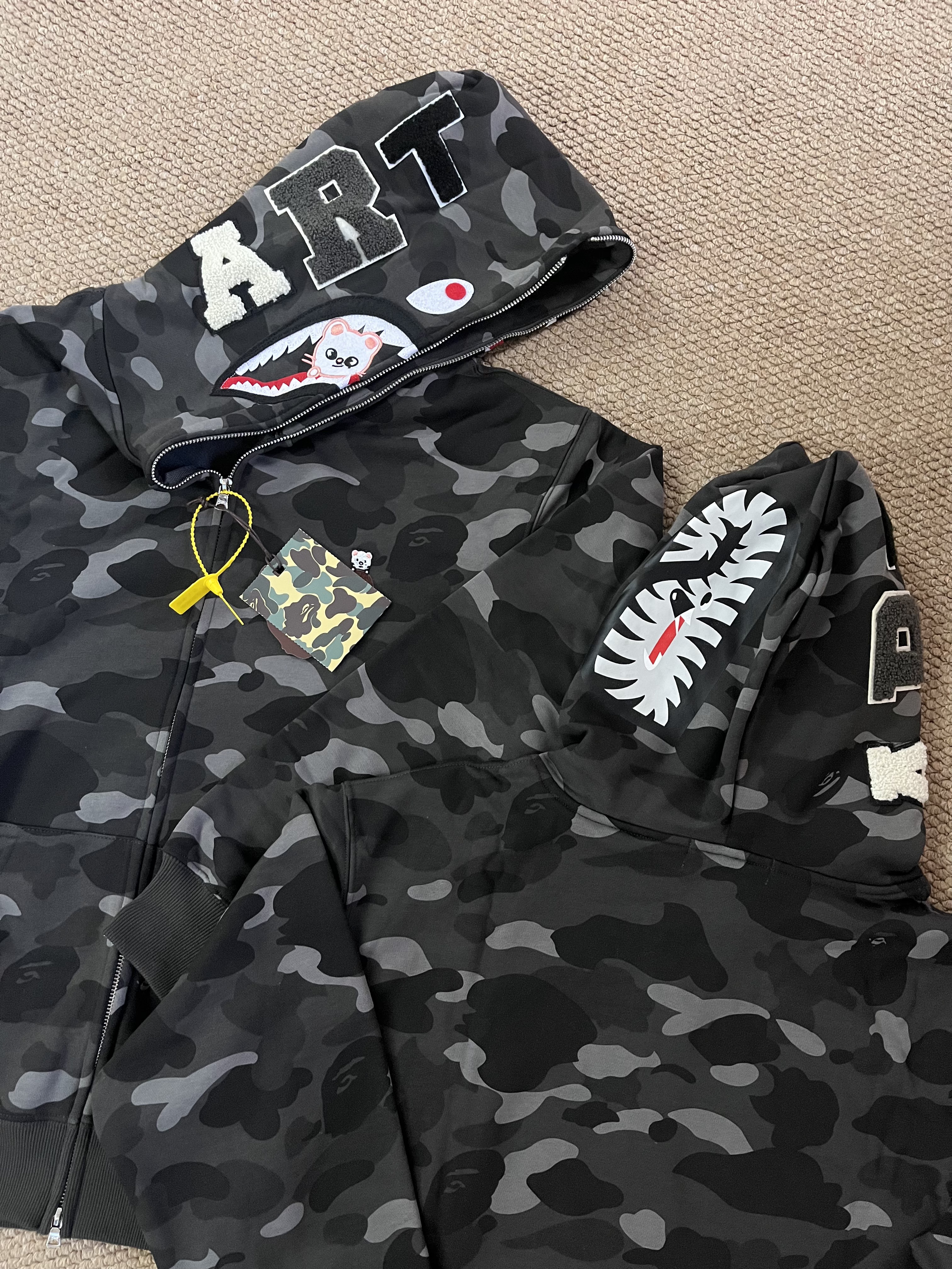 StrayKids Hyunjin BAPE Inspired Bape camo zip-up  hoodie-Stray Kids