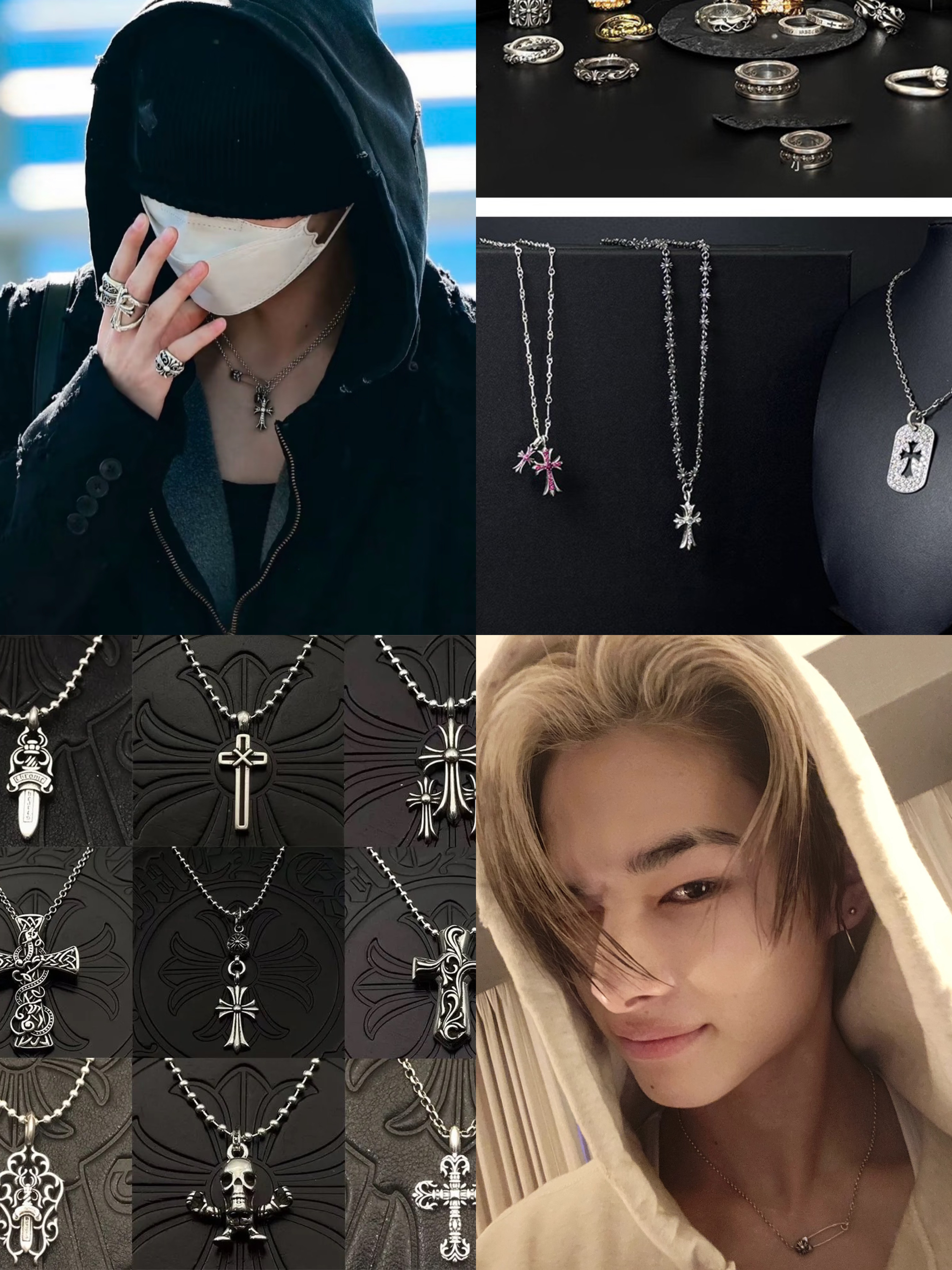 Enhypen Niki inspired chrome heart necklace-Ni-Ki