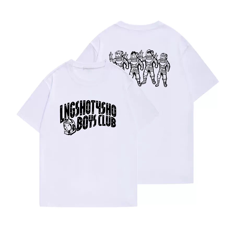 lngshot inspired  boys club letter print tshirt