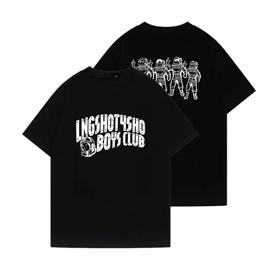 lngshot inspired  boys club letter print tshirt