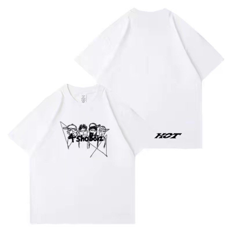 Custom Lngshot letter print white tshirt