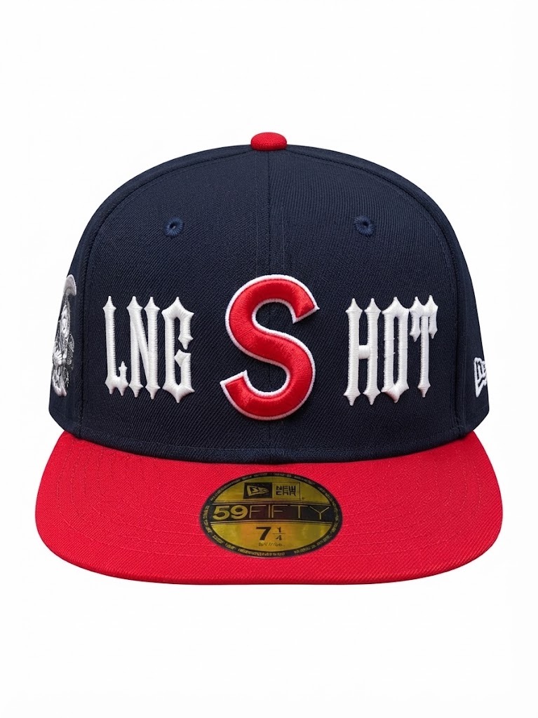 Navy&Red Cap｜Embroidered  supreme style Baseball Custom Cap Hat 