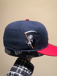 Navy&Red Cap｜Embroidered  supreme style Baseball Custom Cap Hat 