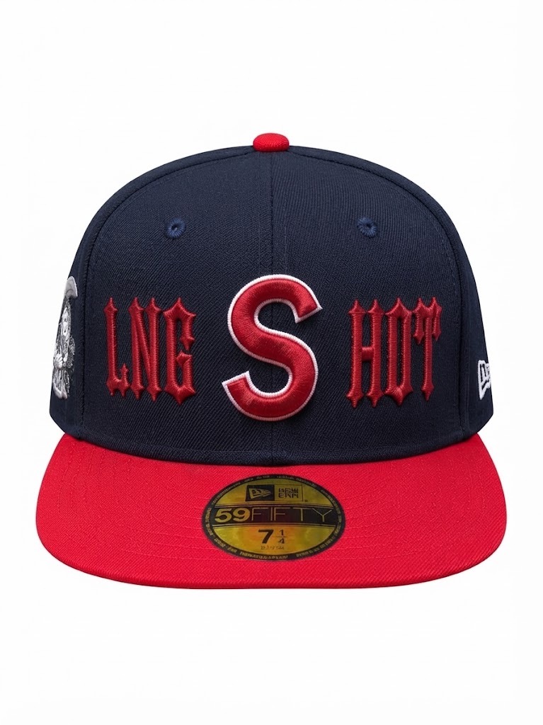 Navy&Red Cap｜Embroidered  supreme style Baseball Custom Cap Hat 