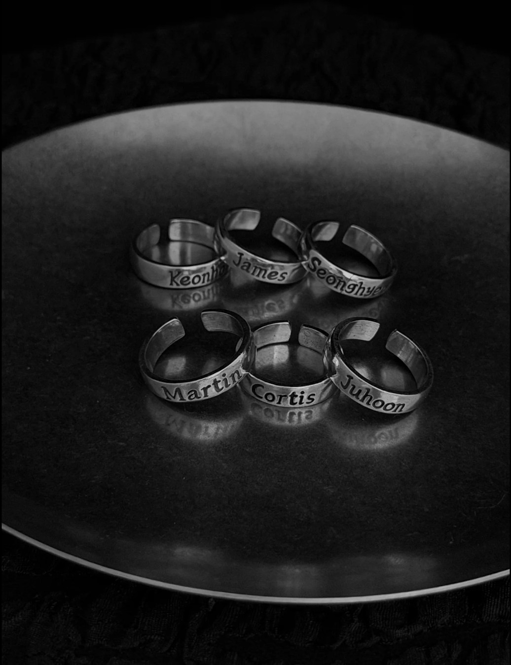 CORTIS Member Name Engraved Adjustable Ring