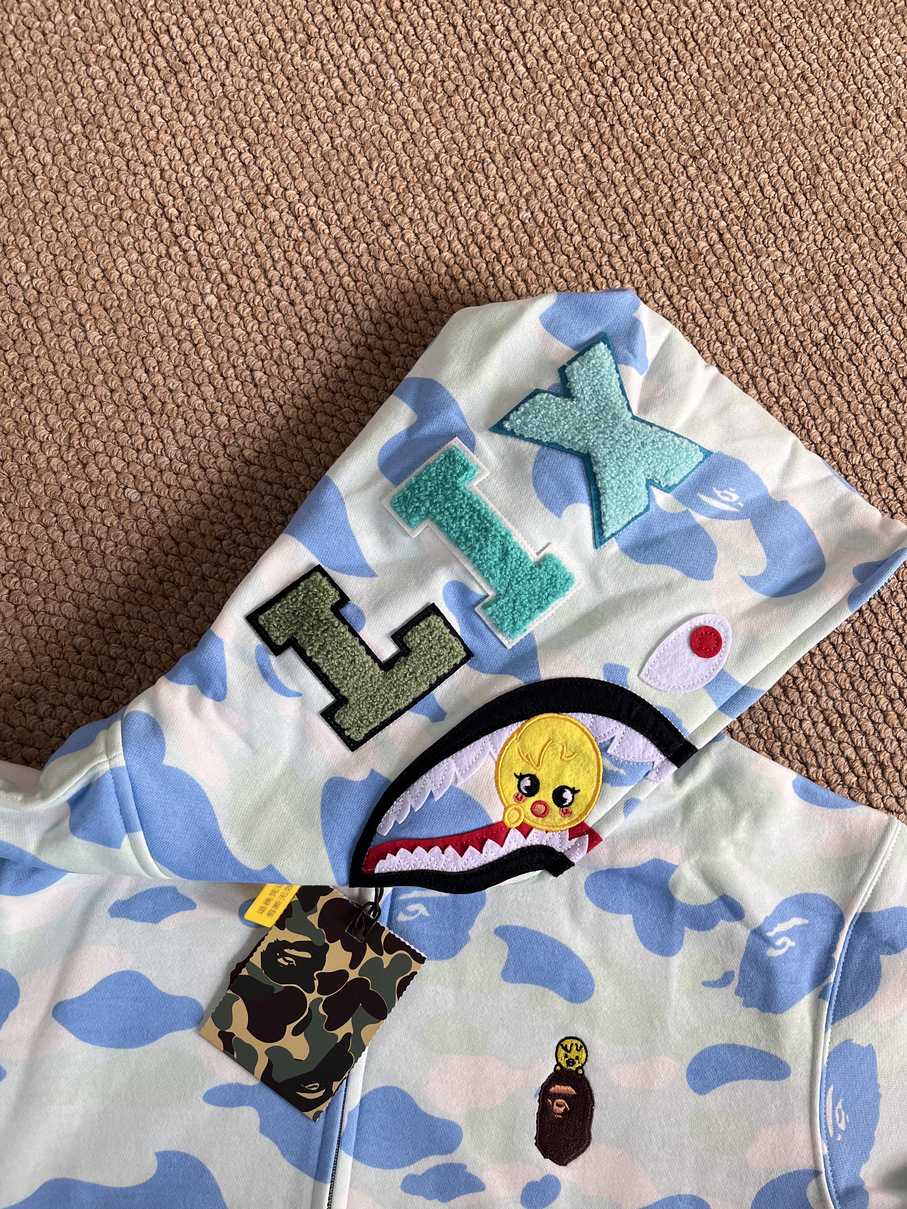 StrayKids Felix BAPE Inspired Bape camo zip-up  hoodie-Stray Kids