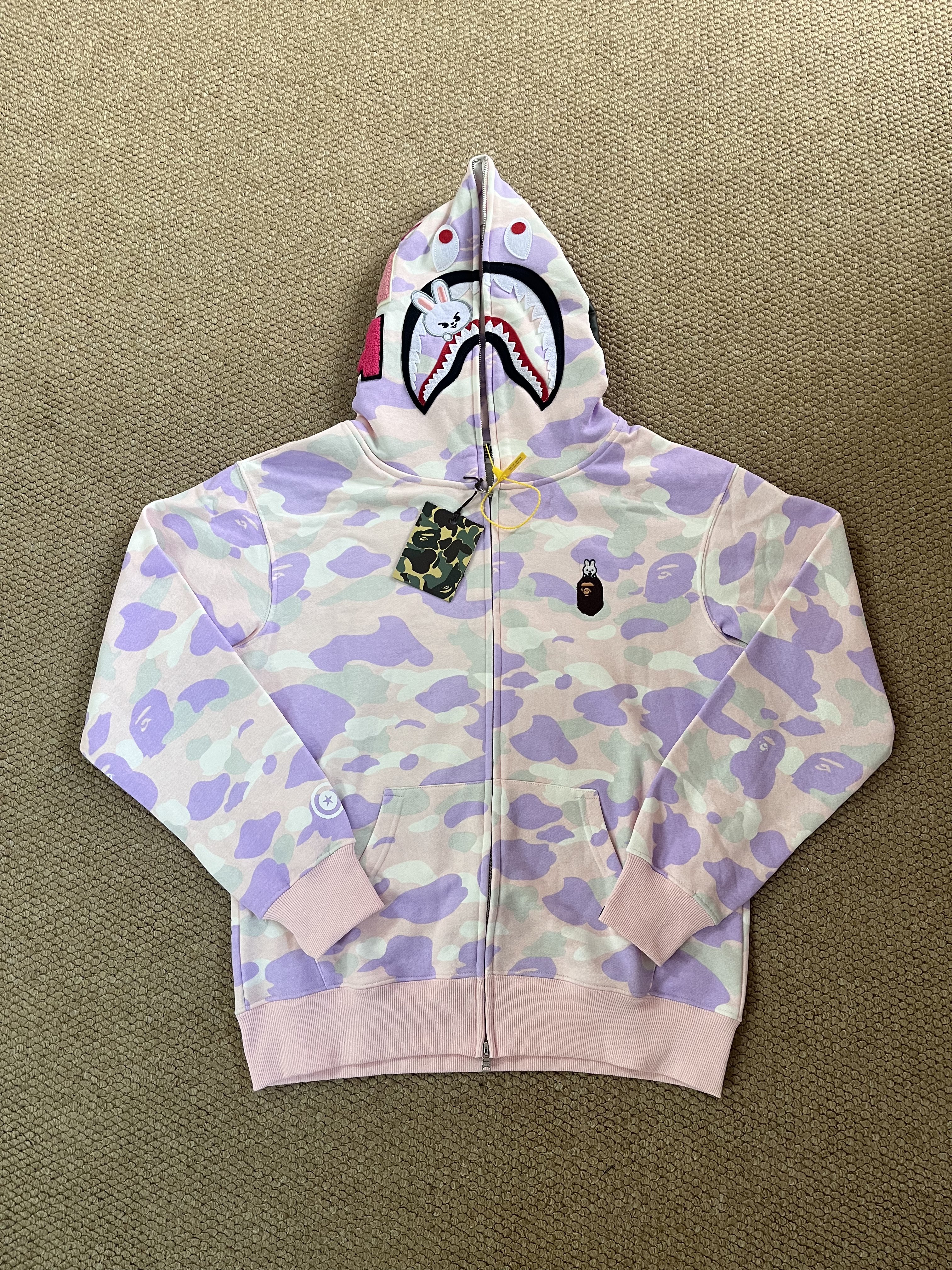 StrayKids LeeKnow BAPE Inspired Bape camo zip-up  hoodie-Stray Kids