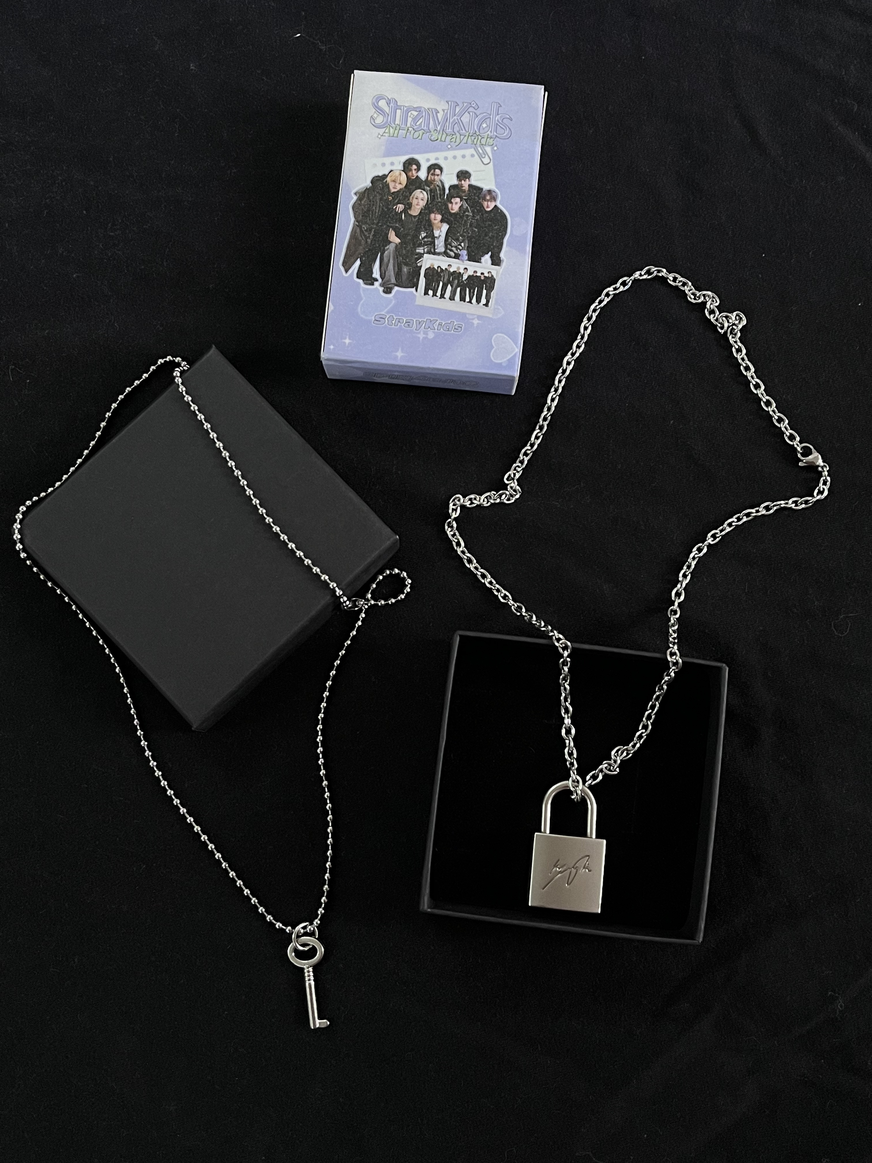 Straykids Hyunjin Inspired Initial Lock Pendant Necklace