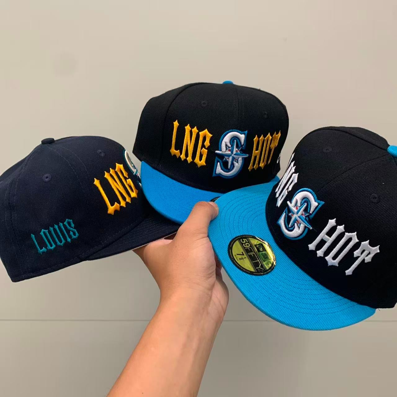 Black & Teal Two-Tone Cap｜Embroidered Baseball Custom Cap Hat 