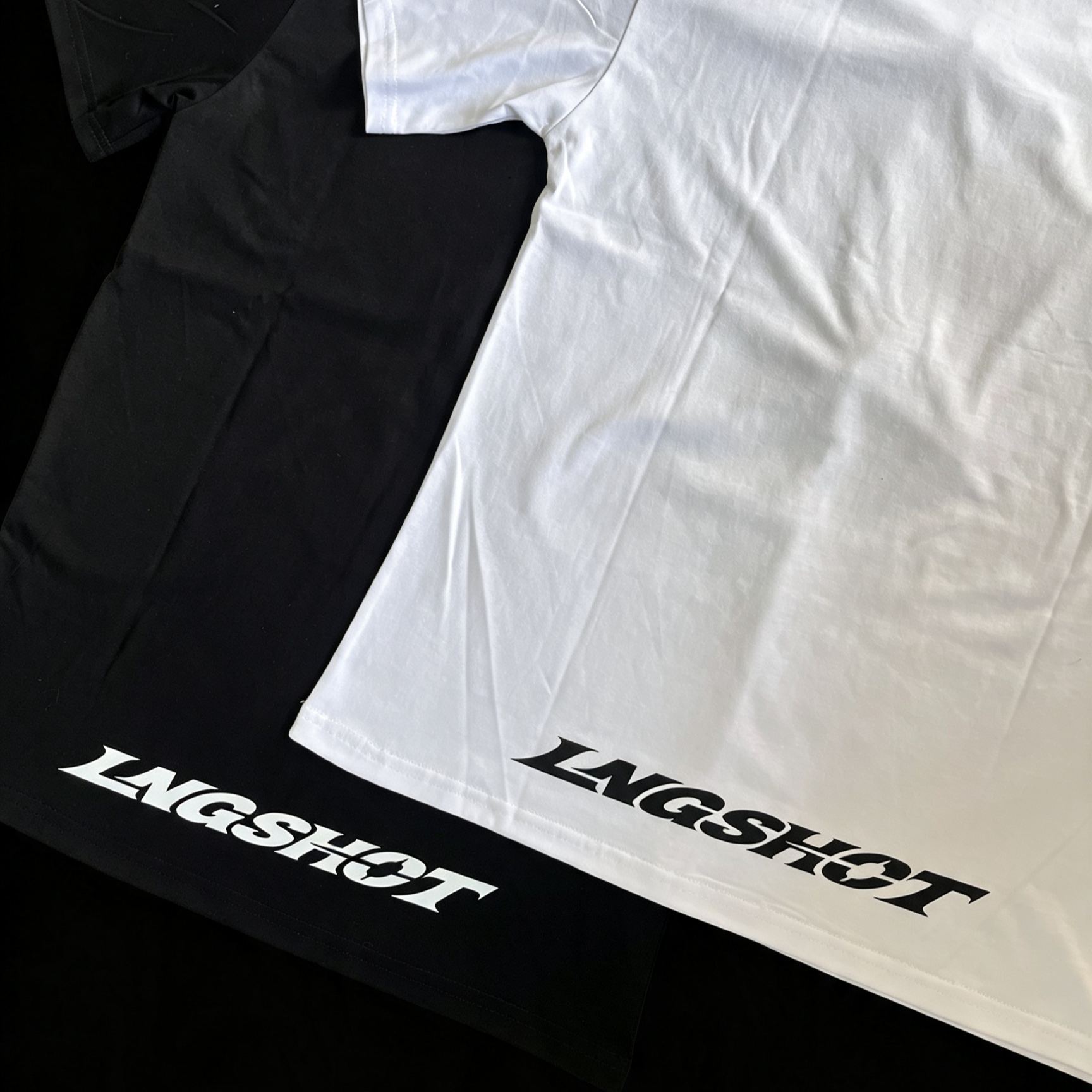 Custom Lngshot letter print white tshirt